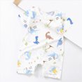 thumbnail image 2 of kpoplk Summer Baby Boys Jumpsuit Baby Girl Bodysuits, Baby Boys Short Sleeves Rompers, Clothing Newborn Baby Cotton Short Sleeve Thin Crawling Suit Baby Onesie Clothes Size 18-24 Months,Light Blue, 2 of 4