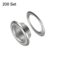 thumbnail image 3 of Juego de 200 ojales redondos de metal 10mm Unique Bargains con Arandelas Plateado tono, 3 of 7