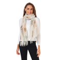 thumbnail image 2 of FORMRS Womens Scarf Winter Soft Long Big Warm Shawls Wrap Tassel Scarves, Green Watercolor Seashells, 2 of 9