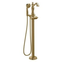 Delta Cassidy Traditional Floor Mount Tub Filler Trim - Less Handle, Champagne Bronze