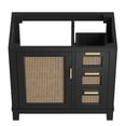 thumbnail image 6 of Modway Dixie 36" Solid Wood Bathroom Vanity Cabinet with Tapered Legs in Black, 6 of 11