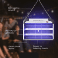 thumbnail image 3 of Comforday 20W Pest Insect Bug Zapper and Electric Indoor and Outdoor Mosquito Repellent, 3 of 7