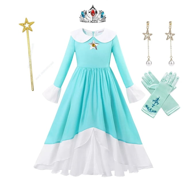 Disfraz de princesa Rosalina para niña pequeña, vestido de fiesta de Halloween, bata de princesa Con estrella de la galaxia