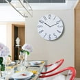 thumbnail image 4 of 3x Hanging Wall Clock Non Ticking Silent 12 Inch Grano de madera negro blanco BLESIY 3x reloj de pared, 4 of 8