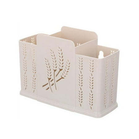 

Egebert Chopsticks Cage 2/3 Grids Kitchen Desktop Hollow Chopsticks Cage Spoon Storage Drain Holder Rack