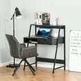 thumbnail image 5 of HOMCOM Home Office desk, Computer Desk for Small Spaces, Writing Table with Drawer and Storage Shelves, Charcoal Gray, 5 of 9