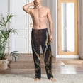 thumbnail image 2 of Sigee Ball Phyton Snake print Men's Pajama Pants Lounge Sleep Bottoms with Elastic Waistband and Pockets-X-Large, 2 of 6