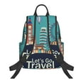 thumbnail image 6 of Lafuoo Let's go Travel Pattern Lightweight Backpack, Wear-resistant Multi-pocket Travel Backpack, Suitable for Work, Campus, Mountaineering, Unisex-One Size, 6 of 7