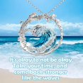 thumbnail image 7 of Jewelry Set, Oceans Oath Necklace, Adjustable Ocean Wave Necklace/Ring/Earring, Ocean Wave Earrings Rings Necklace Set, 7 of 7