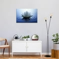 thumbnail image 2 of White Lotus Wall Art Canvas Pictures Print Spiritual Meditation Artwork Poster for Yoga Room Bathroom Zen Spa Photo Decor Framed Ready to Hang (12x 16inch), 2 of 6