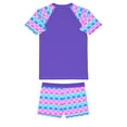 thumbnail image 7 of weVSwe Girls Rash Guard Swimsuit Rare Hem Cuffs Bathing Suit UPF 50+ Protection, 7 of 7