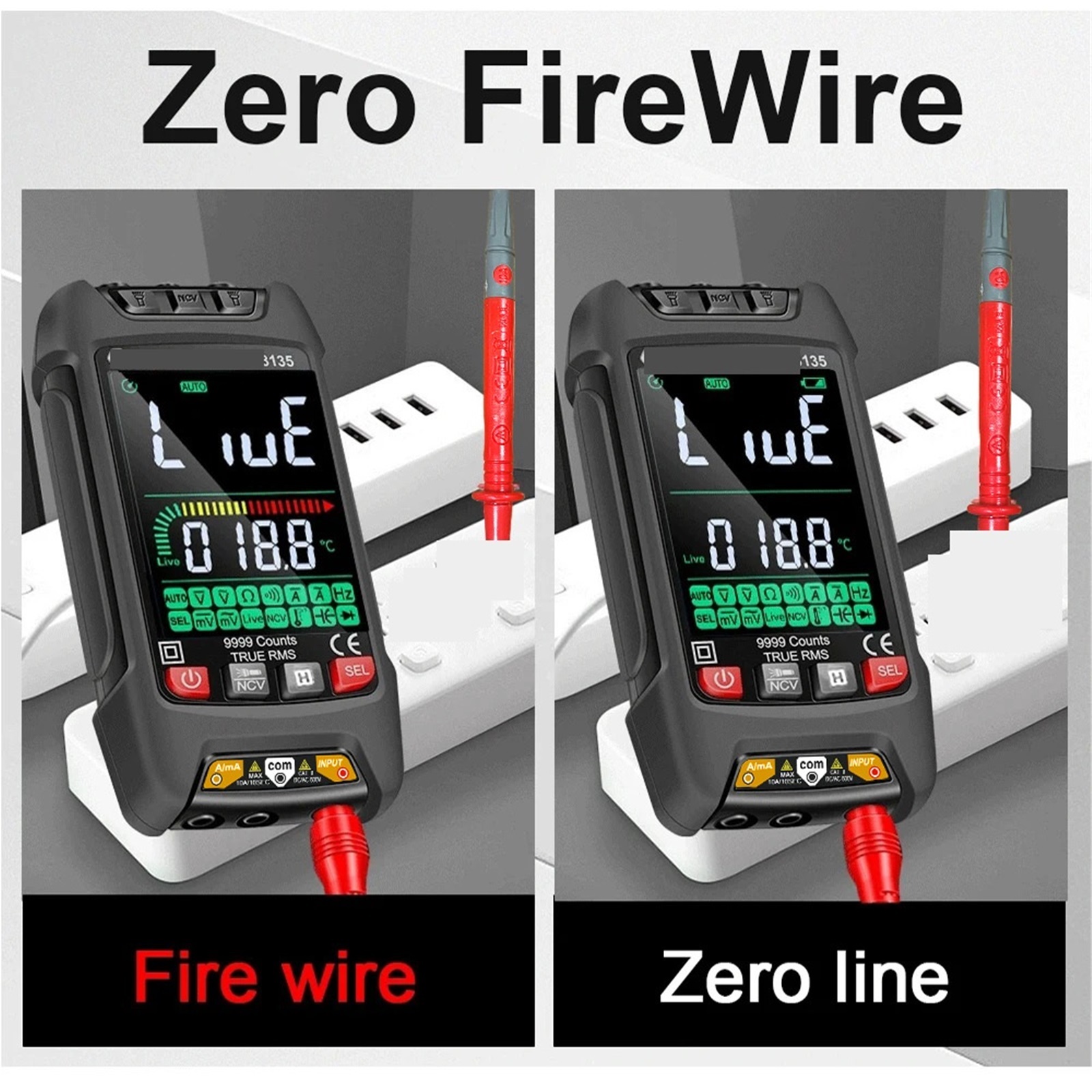 1000V True RMS Digital Multimeter 9999 Counts High-Precision AC DC Voltage NCV Test Automatic Range Multimeter ,Battery Test