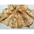 thumbnail image 2 of Baberdicy Women's Musical Note Scarf - Chiffon Muffler - Elegant Shawl - Available in Black/White/Beige - Beige Chiffon Note Women Musical Scarf Lady Muffler Neck Beige,One Size, 2 of 2