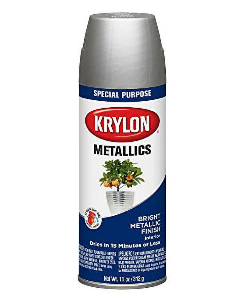 Krylon Metallic Spray Paint, Bright Silver, 11 oz. 