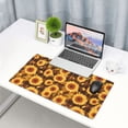thumbnail image 5 of Bingfone Vintage Brown Plaid Sunflower Large Gaming Mouse Pad,Extended Desk Mousepad with Stitched Edges,Non-Slip Base,Water Resist Keyboard Pad for Gamer, Office & Home, 29.5 x 16 in, 5 of 6