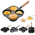 thumbnail image 3 of CRCMURE Bakeware Omelet Pan Egg Cooking Tool Four Hole Non Stick Frying Pan Four Hole Egg Pan Pancake Pot Egg Pan Non Stick Omelette Pot Four Hole Egg Pan Burger Pan Omelette Pan, 3 of 8
