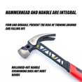 thumbnail image 3 of High Carbon Steel Claw Hammer with Magnetic for Electrician Carpenter Hand tool, 3 of 7
