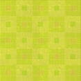 thumbnail image 1 of Ahgly Company Machine Washable Indoor Square Transitional Neon Yellow Green Area Rugs, 5' Square, 1 of 7