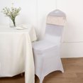 thumbnail image 7 of BalsaCircle 5 Champagne Velvet Ruffled Stretch Chair Sashes Wedding Party Catering Decorations, 7 of 7