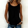 thumbnail image 6 of PNTUTB Stylish Women's Sleeveless Tops Casual Solid-Color Crew-Neck Tank Tops Lace-Hem Tank Tops with Back Tie Simple Versatile Loose Tank Tops, 6 of 6