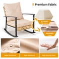 thumbnail image 6 of 3 Piece Outdoor Rocking Chairs, Outdoor Patio Furniture Set with Thick Cushion and Coffee Table, 6 of 8