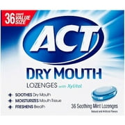 ACT Dry Mouth Soothing Mint Lozenges 36 ea (Pack of 6)