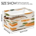 thumbnail image 4 of Hedgehogs Oranges Leaves Square Storage Bins with Handles Collapsible Containing Box 1 Pack, 4 of 9