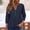 Dark Blue, variant on Embroidered Tops for Women Cotton Linen Shirts Tunics Tops Traditional Mexican Shirts Gauze Blouses 3/4 Sleeve Boho V Neck Tops for Women Mexican Blouses for Women Bohemian Shirts Black 2XL