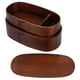 thumbnail image 3 of Contenedores de almuerzo, fiambrera Bento japonesa de madera Bento de 2 capas, características mejoradas, 3 of 8