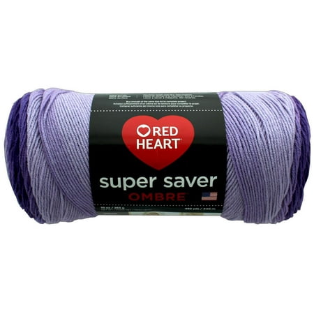 Red Heart Super Saver Ombre Violet Yarn, 482 Yd.