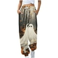 thumbnail image 2 of QATAINLAV Jogger Pants for Women Baggy Cinch Bottoms Trousers Drawstring Waist Sweatpant with Pockets Novelty Graphic Print Halloween Costumes Sales for Today Multicolor L, 2 of 6