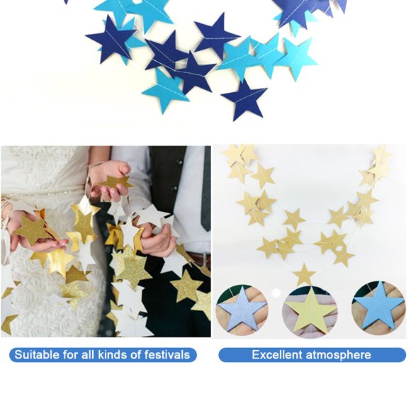 Étoiles Suspendues Confettis Découpes Petit Panneau Ornement Décoration de Fête Ornement Créatif pour la Maison Fournitures Festives pour Activité Argent Blanc