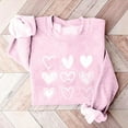 thumbnail image 2 of VBARHMQRT Chandail Molletonné Uni Femme Chandails de la Saint-Valentin pour Femme Chandail Graphique Cœur d'Amour Chandail d'Hiver à Col Rond Manches Longues, 2 of 4