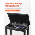 thumbnail image 3 of VEVOR Piano Keyboard Bench Storage Padded Cushion Seat Wooden Vanity Bookcase Stool, 3 of 9