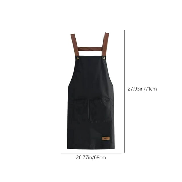Dvruxg Large Aprons for Men Adjustable Button Apron with Pockets Chef Cooking Kitchen Aprons Women, Water&Oil Resistant