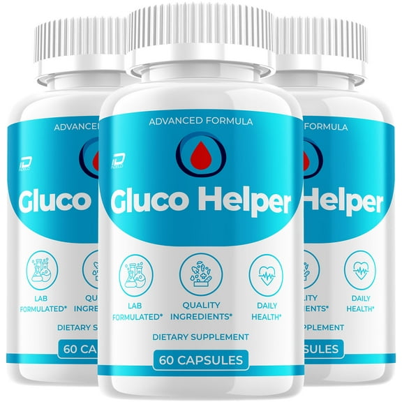 Gluco Helper Capsules – GlucoHelper Natural Blend Glycogen Support, 3 Pack, 180 Capsules