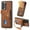Brown, variant on SaniMore Case for Samsung Galaxy A24, [Flip Card Slot Design Kickstand] Removeable Wrist Strap Magnetic Car Mount Wear-resistant PU Leather Skin Shockproof Anti-drop Shell, Blue