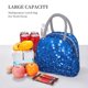 thumbnail image 5 of Fotbe A Blue Glitter Bolsa de Almuerzo con Estampado, Lonchera Aislada, Contenedor de Comida Reutilizable Tipo Cooler a Prueba de Fugas, 5 of 6
