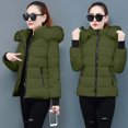 thumbnail image 5 of Dezsed Winter Coats for Women Clearance Women's Winter Tops Jacket with Hood Waist and To Overcome Outer Long Sleeve Coats Army Green XL, 5 of 7