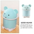 thumbnail image 2 of FRCOLOR  Desk Trash Can Mini Cartoon Trashcan Small Bathroom Garbage with Lid Decorative White, 2 of 8