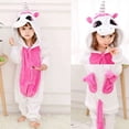 thumbnail image 3 of Pijama de franela de unicornio para niños, ropa de Cosplay para fiesta de Navidad, Kigurumi, Panda, Licorne, Stitch, 3 of 4