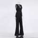 thumbnail image 4 of Atuendos Informales Trajes casuales Mujeres Sueltas Conjuntos de dos piezas Conjuntos Algodón Con cuello en v Desplazamiento Ocio Kuymtek para Mujer Negro T XL, 4 of 9