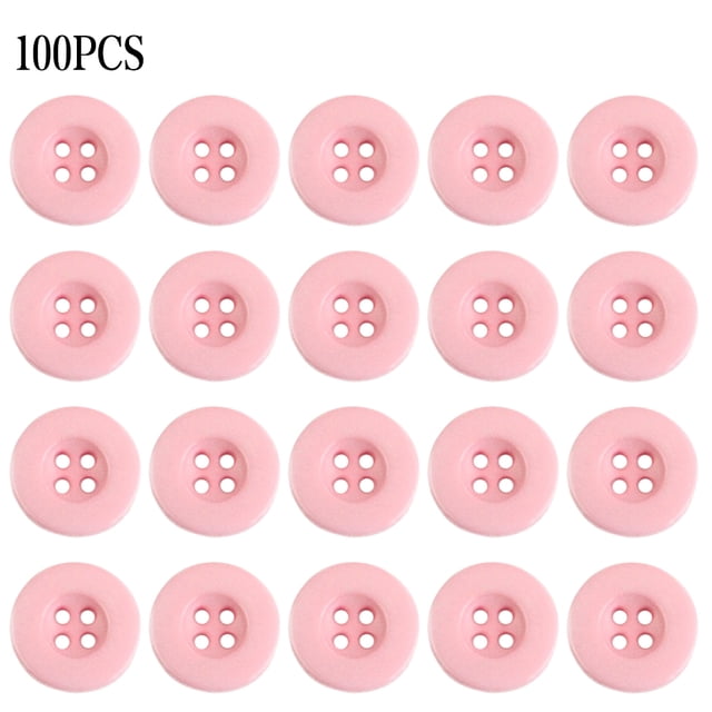 Botones de resina color caramelo 4 agujeros decoración hecha a mano para niños para manualidades de costura DIY 100 Piezas Jumpingount HA7573-06B