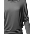 thumbnail image 4 of FashionOutfit Women's Casual Solid Boat Neck Long Dolman Sleeve Top - MADE in USA, 4 of 4