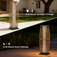 thumbnail image 5 of GRANDPATIO Outdoor Lights Solar Floor Lamp Waterproof Wicker Boho Lighting for Garden,Patio,Deck Porch Decor,Set of 2, 5 of 5