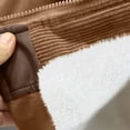 thumbnail image 6 of Zpanxa Kids Corduroy Sherpa Collar Jacket Boys Patchwork Button Up Warm Winter Bomber CoatKhaki 2 Years, 6 of 7