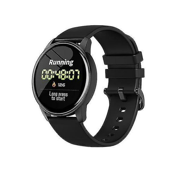 Reloj inteligente tactil para hombres presion arterial monitor de frecuencia cardiaca relojes inteligentes redondos silicio negro W8 Walmart en linea