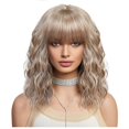 thumbnail image 1 of Short Curly Ash Synthetic Wigs for Women Daily Cosplay Natural Wig-B, 1 of 5