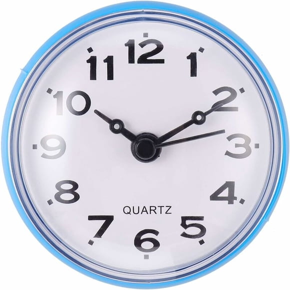 Indoor Outdoor Waterproof Wall Clock, 1PCBattery Operated Quality Quartz Round Clock for Outdoors/ Pool/ Patio/ Home- Blue
