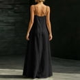 thumbnail image 5 of NTACZA Womens Dresses Summer Sleeveless Maxi Slip Dress Square Neckline Vacation Casual Beach Black L, 5 of 5